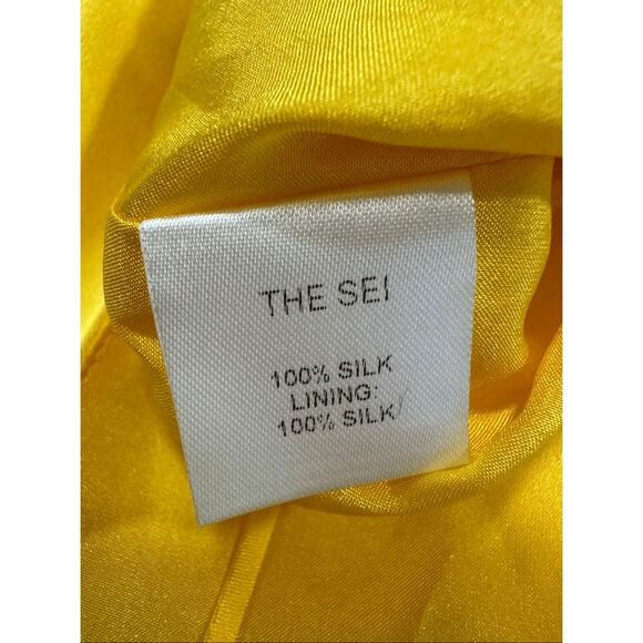 The Sei Halter Cowlneck Silk Gown in Canary Size US2 $1127 - Picture 9 of 10